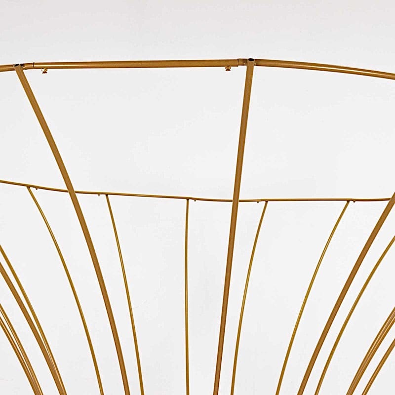 6.5 ft Floor Standing Blossom Metal Tree Flower Frame - Gold IRON_STND17_80_GOLD