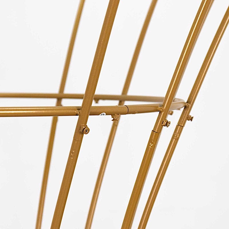 6.5 ft Floor Standing Blossom Metal Tree Flower Frame - Gold IRON_STND17_80_GOLD