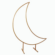 6.5 ft Metal Crescent Moon Wedding Arch Backdrop Stand - Gold BKDP_STND_MOON_7_GOLD
