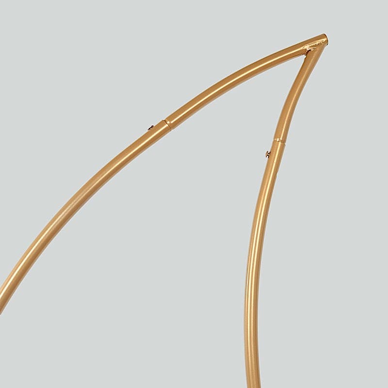 6.5 ft Metal Crescent Moon Wedding Arch Backdrop Stand - Gold BKDP_STND_MOON_7_GOLD