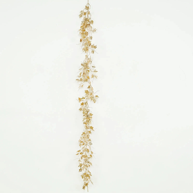 6.5 ft Metallic Artificial Ivy Leaves Garland - Gold ARTI_METLIC33_GOLD