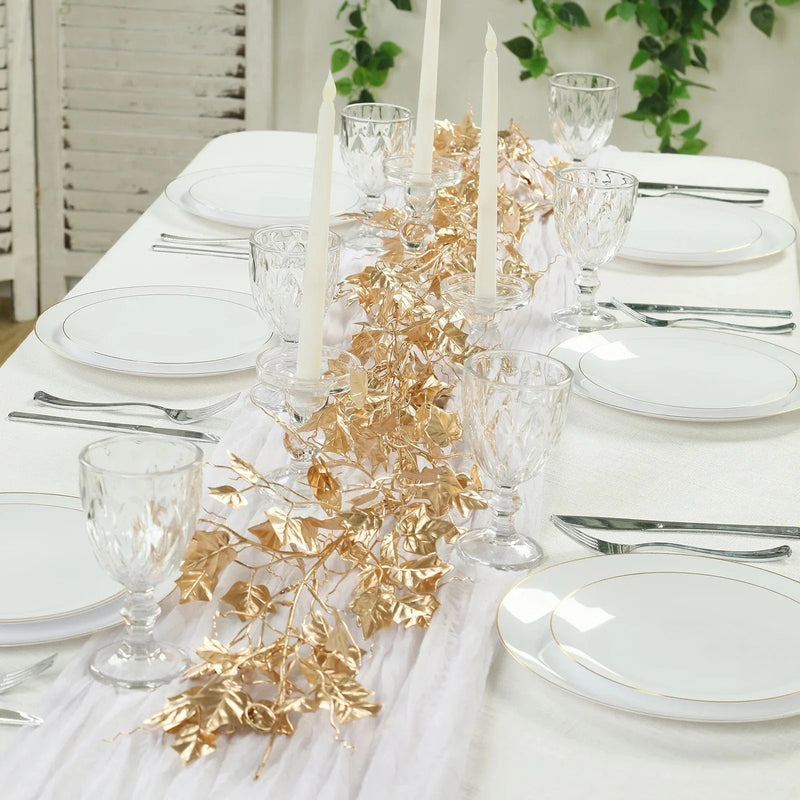 6.5 ft Metallic Artificial Ivy Leaves Garland - Gold ARTI_METLIC33_GOLD