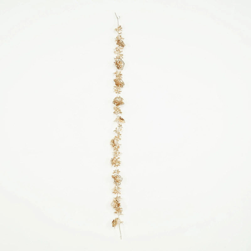 6.5 ft Metallic Artificial Magnolia and Jasmine Leaves Garland - Gold ARTI_METLIC32_GOLD