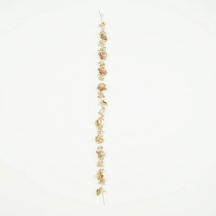6.5 ft Metallic Artificial Magnolia and Jasmine Leaves Garland - Gold ARTI_METLIC32_GOLD