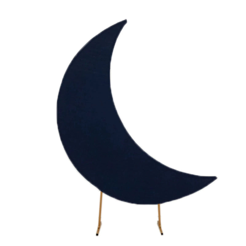 6.5 ft Spandex Crescent Moon Wedding Arch Cover BKDP_STND_MOON_7_SPX_NAVY