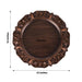6 Acrylic 13" Aristocrat Style Charger Plates with Ornate Embossed Rim - Dark Brown CHRG_PLST0003W_BRN
