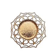 6 Acrylic 13" Floral Cutout Charger Plates - Gold CHRG_PLST0034_GOLD