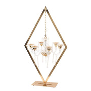 6-Arm Acrylic Grand Table Centerpiece with Candle Holders - Gold CHDLR_CAND_040_6_GOLD
