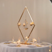 6-Arm Acrylic Grand Table Centerpiece with Candle Holders - Gold CHDLR_CAND_040_6_GOLD