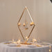 6-Arm Acrylic Grand Table Centerpiece with Candle Holders - Gold CHDLR_CAND_040_6_GOLD