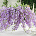 6 Artificial 21" Wisteria Silk Flowers Bushes Hanging Vines