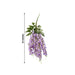 6 Artificial 21" Wisteria Silk Flowers Bushes Hanging Vines