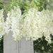 6 Artificial 21" Wisteria Silk Flowers Bushes Hanging Vines