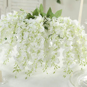 6 Artificial 21" Wisteria Silk Flowers Bushes Hanging Vines