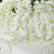 6 Artificial 21" Wisteria Silk Flowers Bushes Hanging Vines