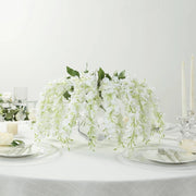 6 Artificial 21" Wisteria Silk Flowers Bushes Hanging Vines