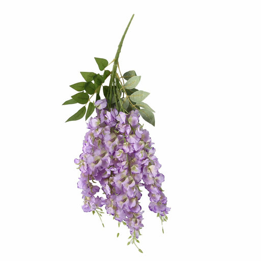 6 Artificial 21" Wisteria Silk Flowers Bushes Hanging Vines ARTI_WIST04_PURP
