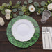 6 Boxwood Leaf Print Cardstock Paper Placemats - Green DSP_CHRG_R0014_GRN