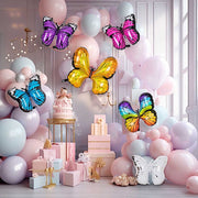 6 Butterfly Mylar Foil Balloons - Assorted BLOON_FOL0026_BUT_MIX