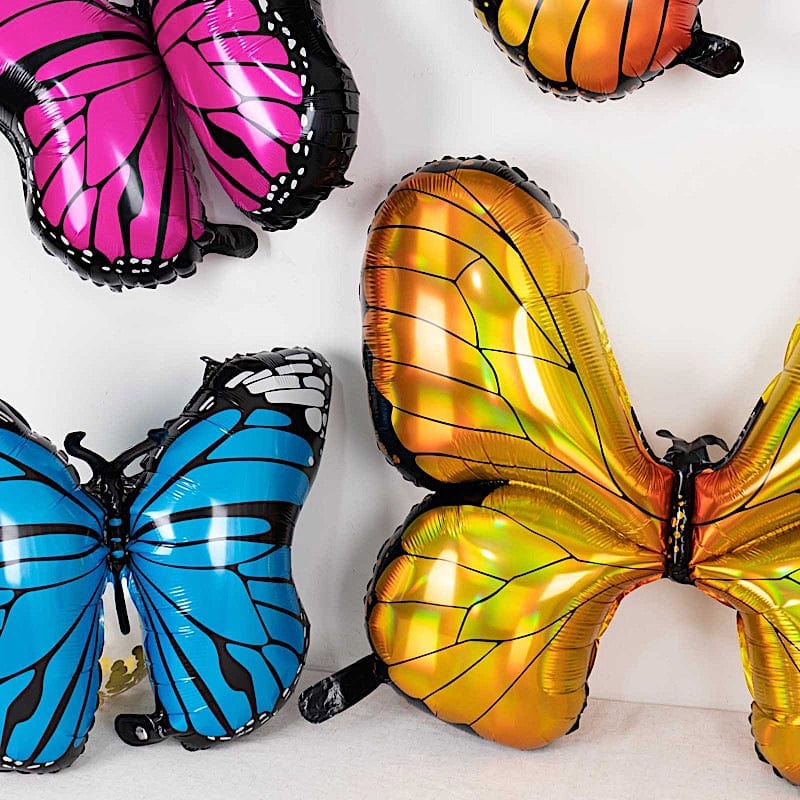 6 Butterfly Mylar Foil Balloons - Assorted BLOON_FOL0026_BUT_MIX