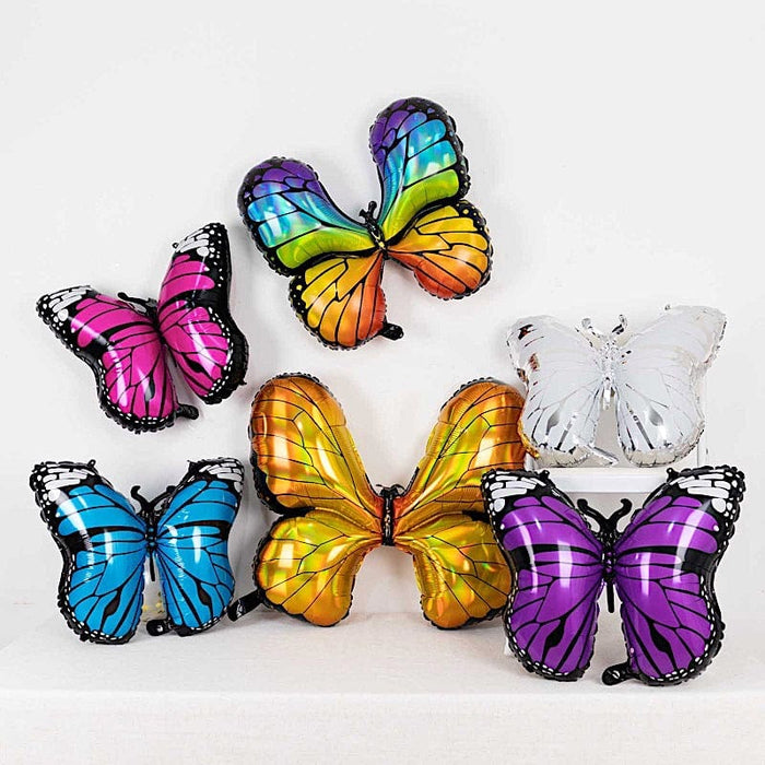 6 Butterfly Mylar Foil Balloons - Assorted BLOON_FOL0026_BUT_MIX