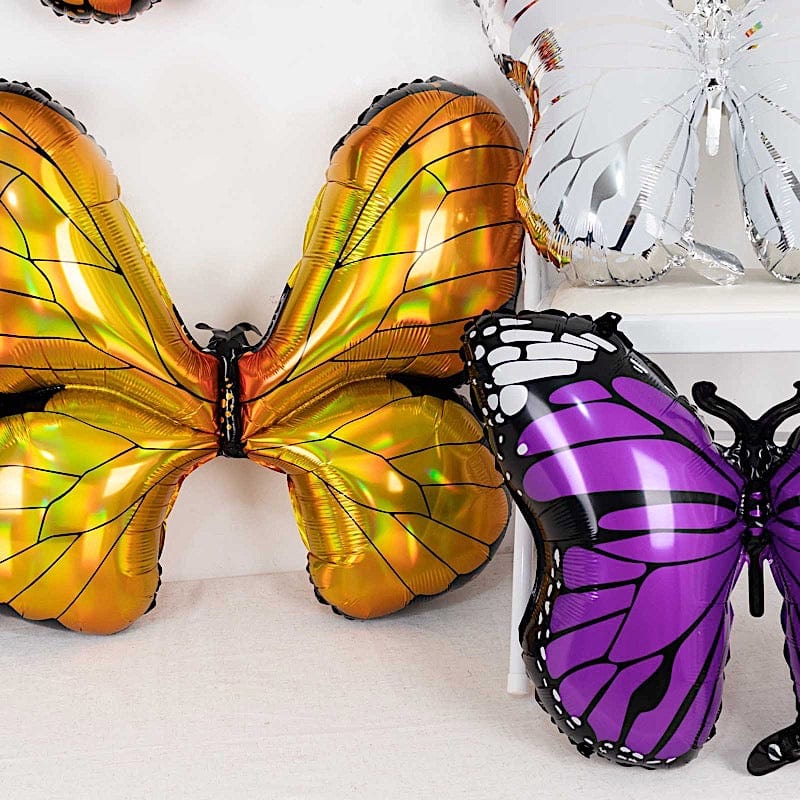 6 Butterfly Mylar Foil Balloons - Assorted BLOON_FOL0026_BUT_MIX