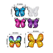 6 Butterfly Mylar Foil Balloons - Assorted BLOON_FOL0026_BUT_MIX
