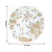 6 Cardboard Paper Placemats with gold French Toile Pattern - White DSP_CHRG_R0023_FLOR_GOLD