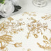 6 Cardboard Paper Placemats with gold French Toile Pattern - White DSP_CHRG_R0023_FLOR_GOLD