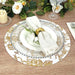 6 Cardboard Paper Placemats with gold French Toile Pattern - White DSP_CHRG_R0023_FLOR_GOLD