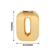 6" Ceramic Letters and Symbols Flower Vase Table Centerpiece - Gold