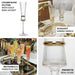 6 Champagne Flute Glasses 6oz Ribbed Stemware with Gold Ring Accent - Clear GLAS_CUCP006_7_CLGD