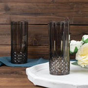 6 Clear 14 oz Crystal Plastic Drinking Glasses - Disposable Tableware