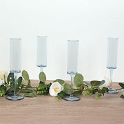 6 Cylindrical 6 oz Reusable Plastic Champagne Flute Glasses