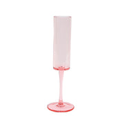 6 Cylindrical 6 oz Reusable Plastic Champagne Flute Glasses DSP_CUCP007_6_T046