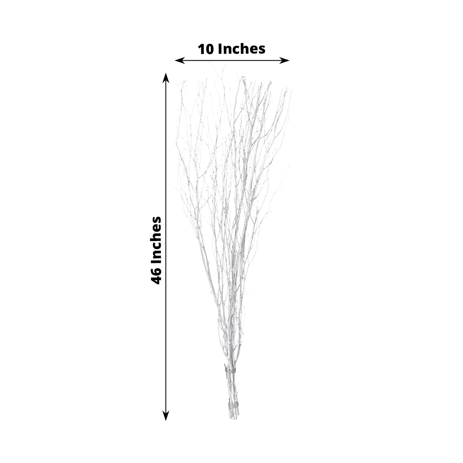 6 Decorative Birch Tree Branches - White