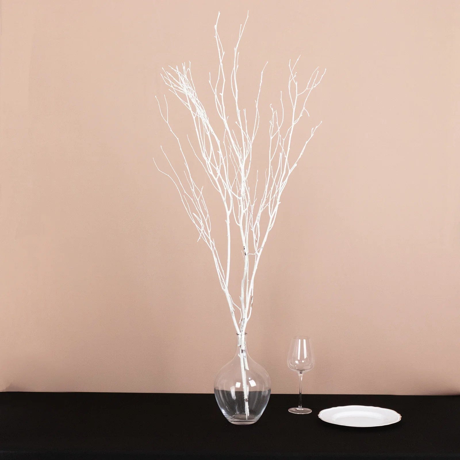 6 Decorative Birch Tree Branches - White