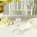 6 Diamond Design 4"  Reversible Glass Taper and Votive Candle Holders