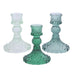 6 Diamond Design 4" Reversible Glass Taper and Votive Candle Holders CAND_HOLD_TP001_4_HUNT