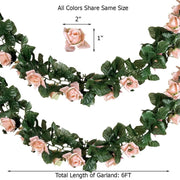 6 ft 3D Chain Silk Rose Garland