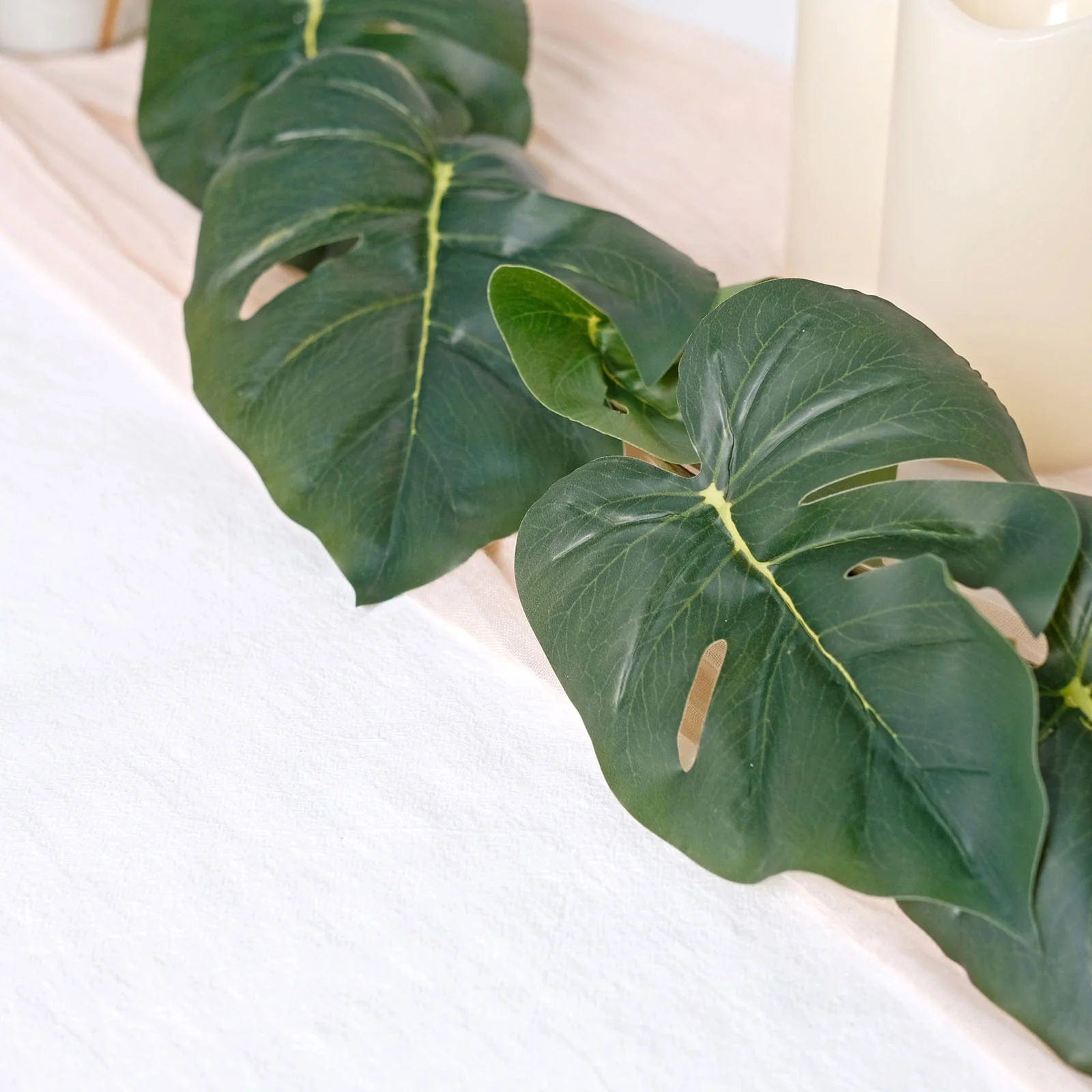 6 ft Artificial Monstera Leaf Garland Plant - Light Green ARTI_GLND_GRN018_A