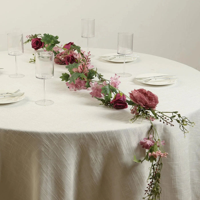 6 ft Artificial Rose Peony Flower Garland