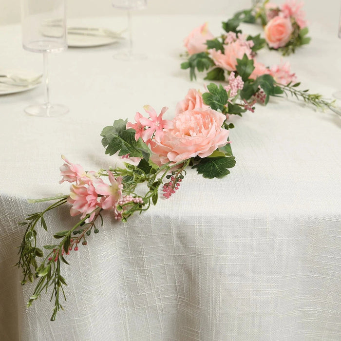 6 ft Artificial Rose Peony Flower Garland