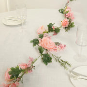 6 ft Artificial Rose Peony Flower Garland