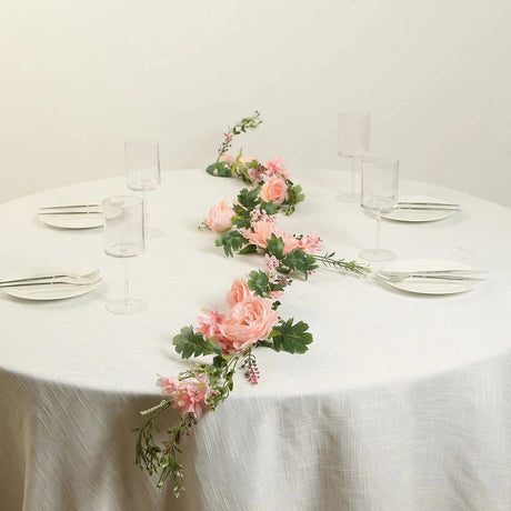 6 ft Artificial Rose Peony Flower Garland