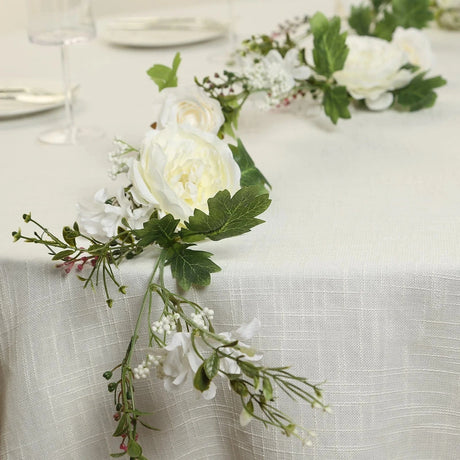 6 ft Artificial Rose Peony Flower Garland