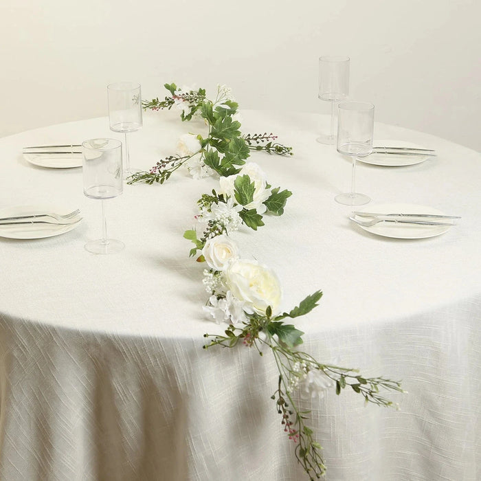 6 ft Artificial Rose Peony Flower Garland