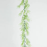 6 ft Artificial Silk Gypsophila Table Flower Garland - White and Green ARTI_GLND_GRN020