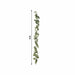 6 ft Eucalyptus Garland with Silk Roses and Battery Operated LED Lights - Green and Ivory LEDSTR_ARTI_GLND_GRN016