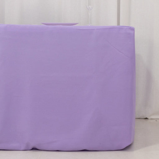 6 ft Fitted Polyester Tablecloth 72" x 30" x 30" TAB_FIT6_LAV